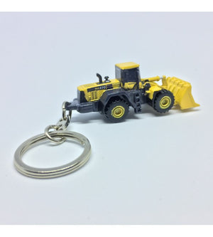 Komatsu WA470 Front Loader Keychain 100% Metallic