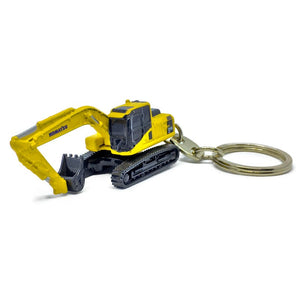 Komatsu PC210 Excavator Keychain 100% Metallic