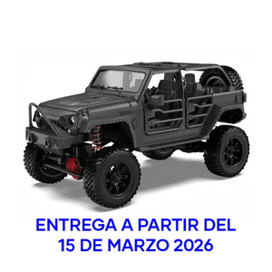 MN-128 Jeep Wrangler 4x4 Off Road Negro Escala 1:12